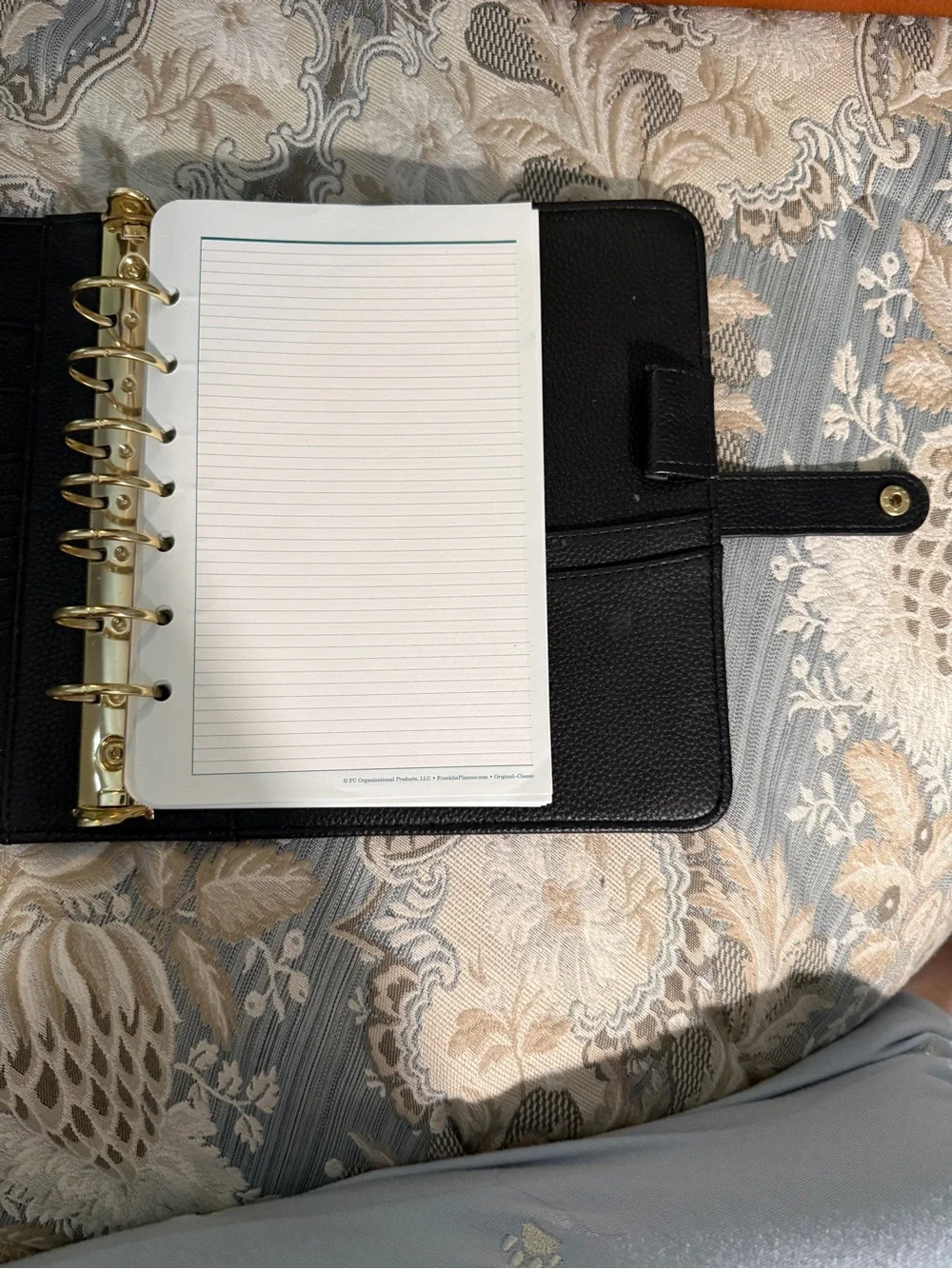 Franklin Planner Black Classic Ring Binder Organizer Planner